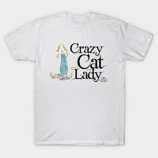 Crazy Cat Lady Funny Tee T-Shirt